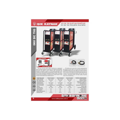 Inv Dc Tig 320 AS Su Soğutmalı Tig Kaynak Makinesi