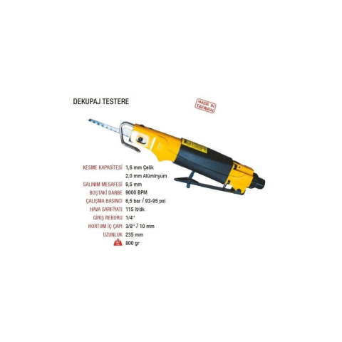 Yama AT-6111 Havalı Dekupaj Testere Makinesi