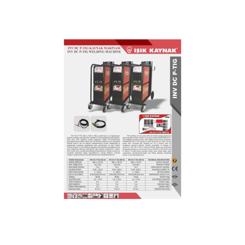 Inv Dc P-Tig 320 AS Pulse Su Soğutmalı Tig Kaynak Makinesi