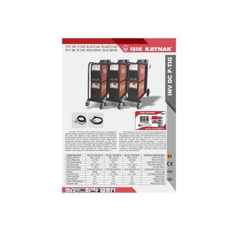Inv Dc P-Tig 500 AS Pulse Su Soğutmalı Tig Kaynak Makinesi