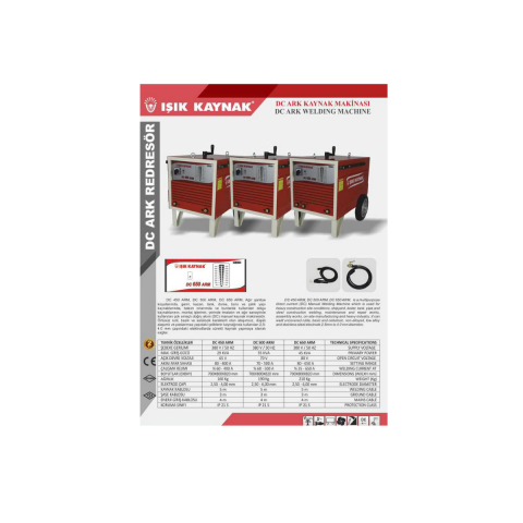 Dc 450 Arm Redresör Kaynak Makinesi
