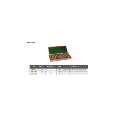 Pld 14 Çift Metrik Paralel Set 150 x 5 mm