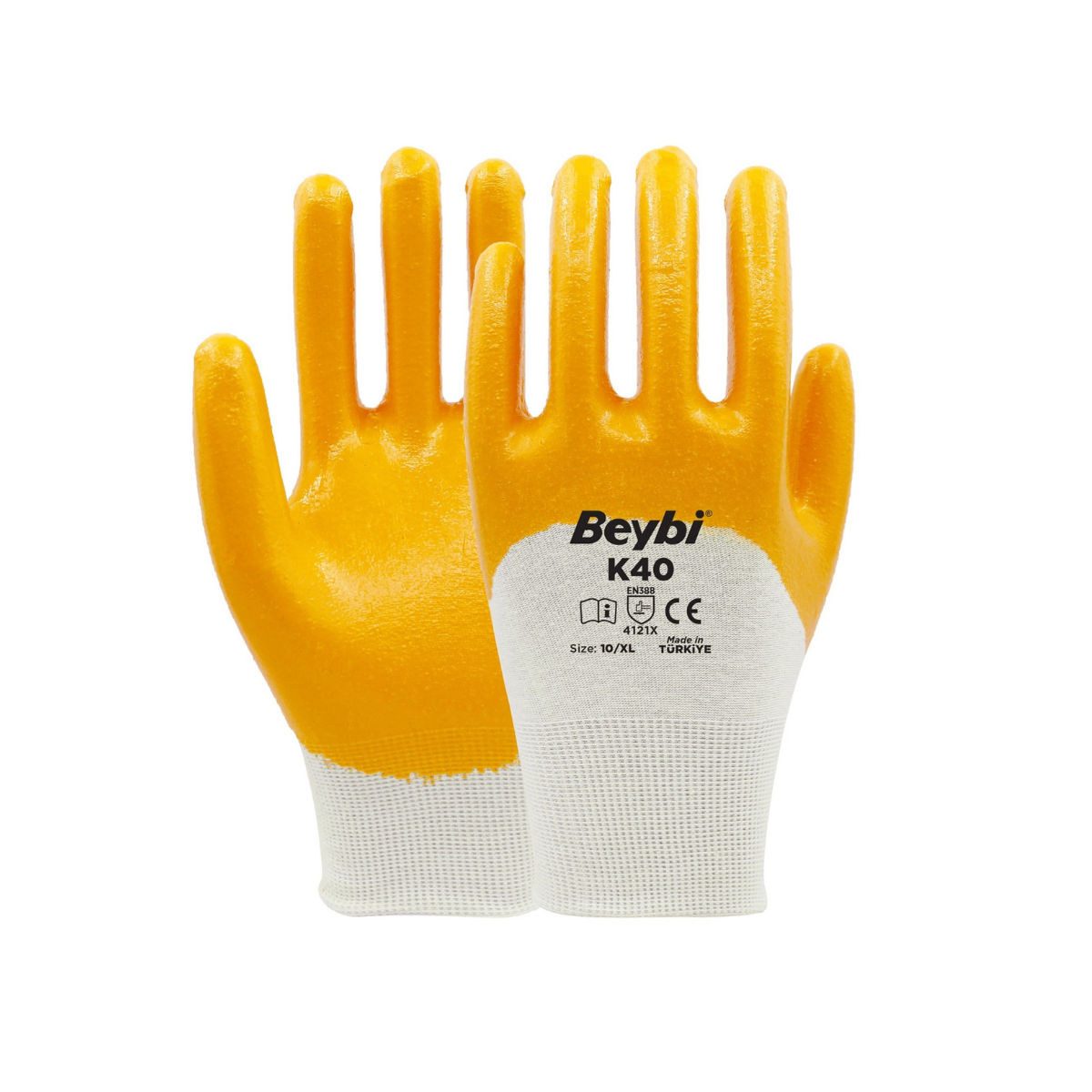 Beybi K40 Sarı Nitril Eldiven - 288 Çift No:10