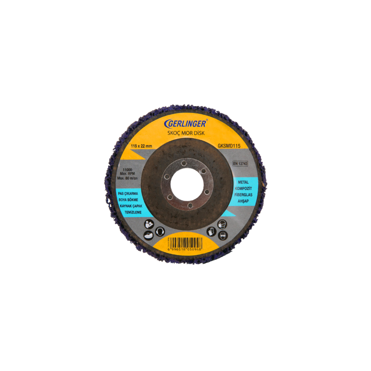 Skoç Mor Disk 115x10x22 mm - 5 Adet