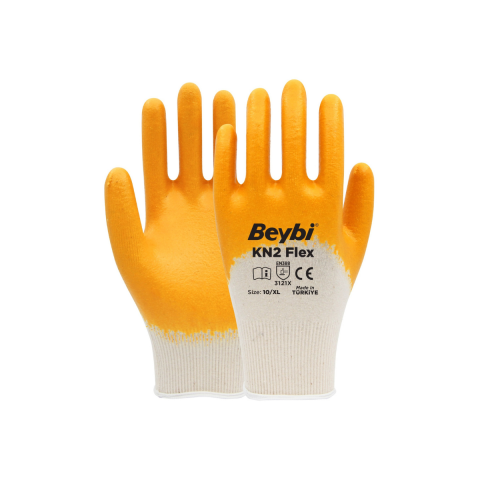 Beybi KN2 Flex Sarı Nitril Eldiven - 288 Çift No:9