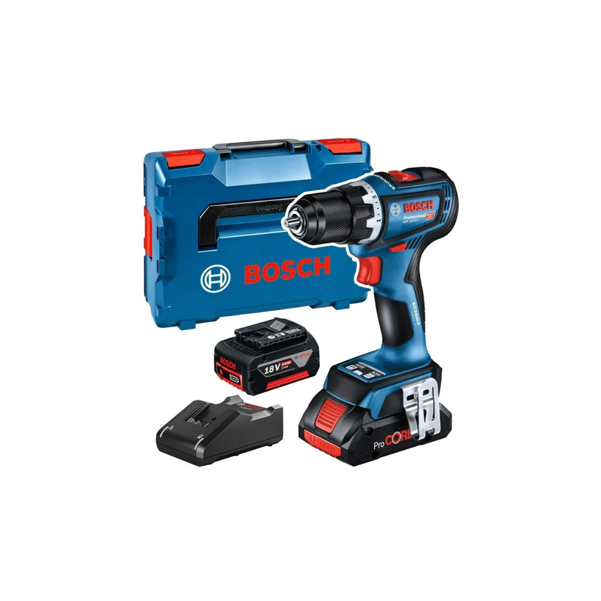 Bosch Akülü Vidalama Matkabı GSR 18V-90 C (2 x 5,0 Ah Akü) - 06019K6006