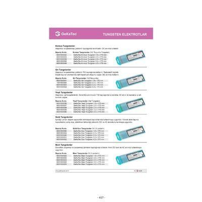 GeKaTec Yeşil Tungsten Elektrot 4.0 x 175 mm 10 Adet