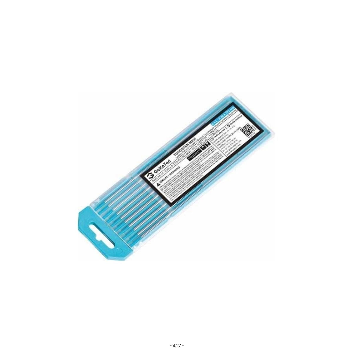 GeKaTec Mavi Tungsten Elektrot 2.0 x 175 mm - 10 Adet