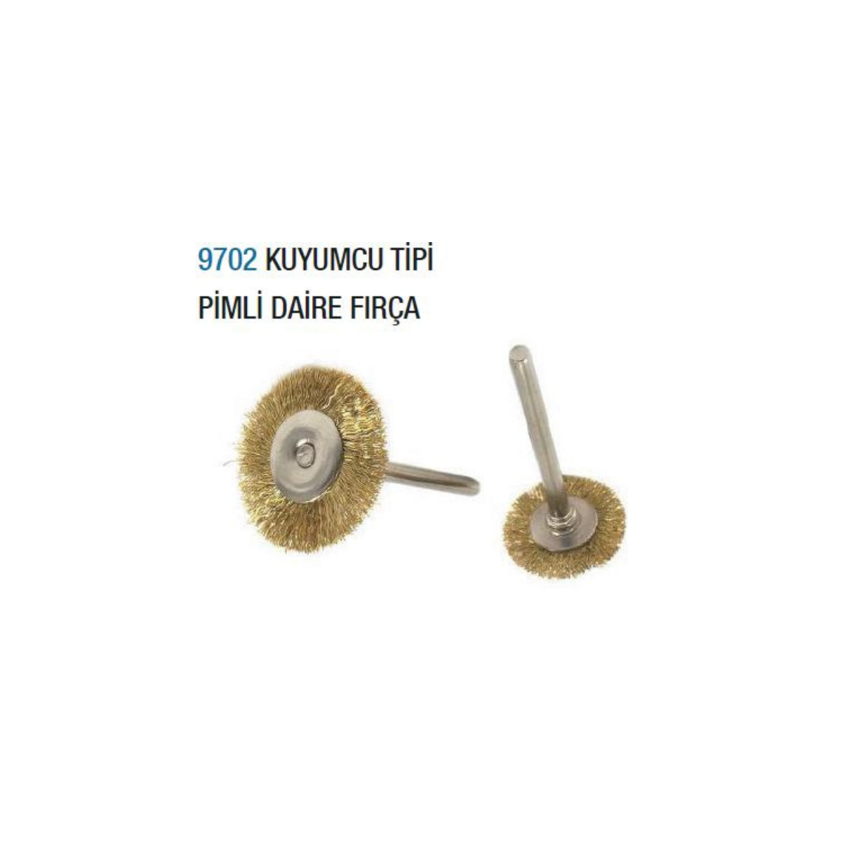Kuyumcu Tipi Pimli Daire Fırça 25 mm - 10 Adet