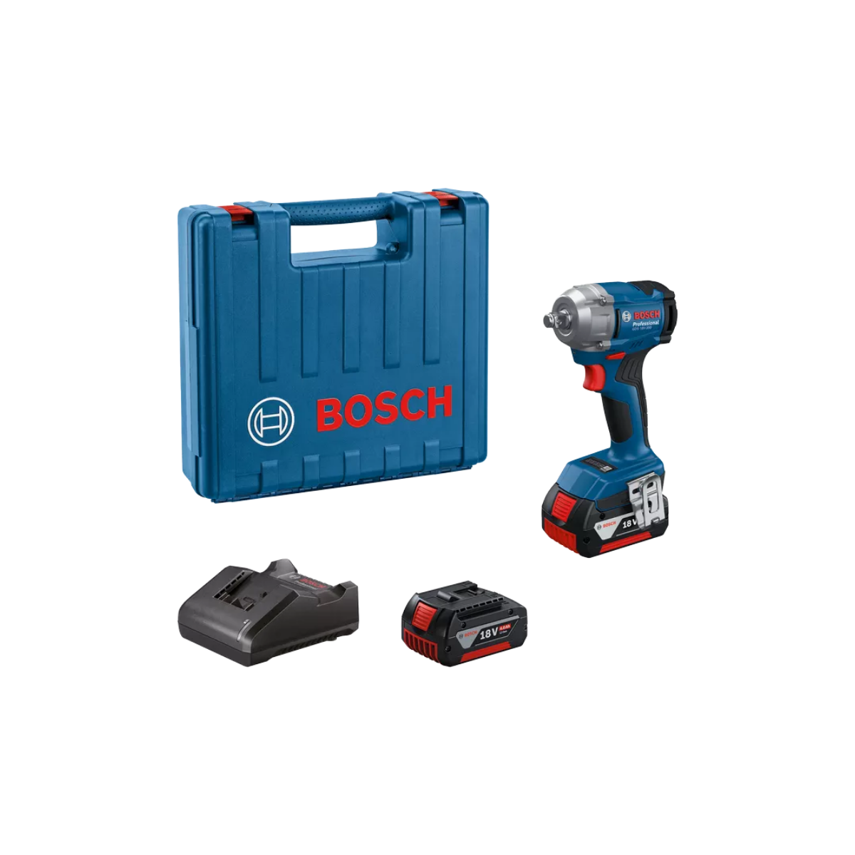 Bosch Akülü Darbeli Somun Sıkma GDS 18V-350 (2x4.0 Ah Akü) - 06019M5021