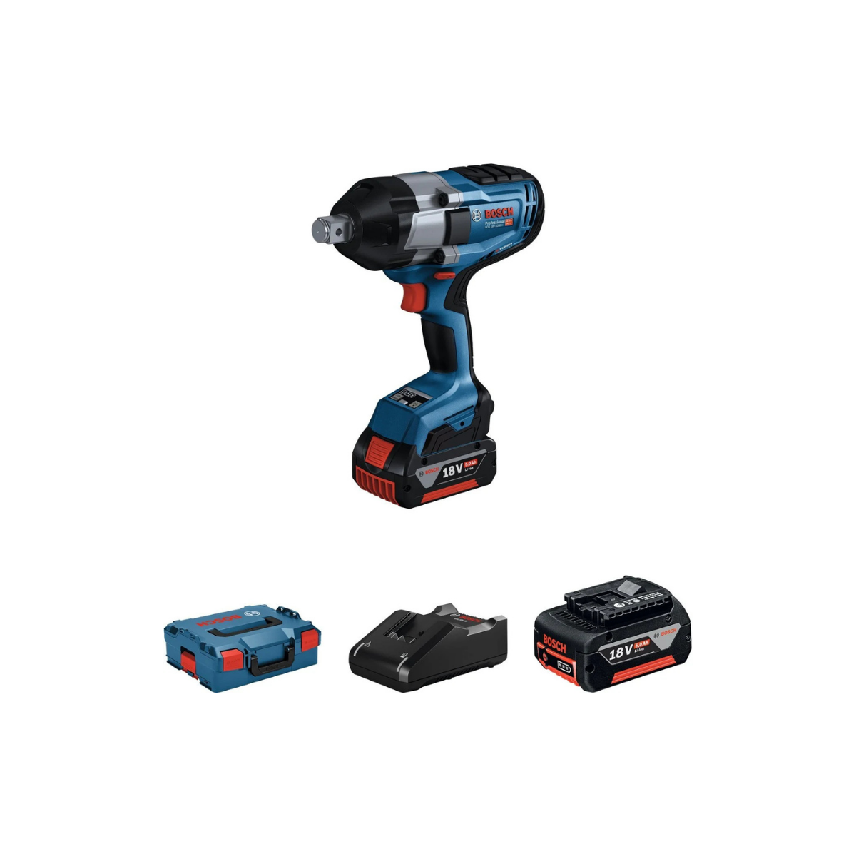 Bosch Akülü Somun Sıkma Makinesi GDS 18v-1050 H (2 x 5,0 Ah Akü) - 06019J8522