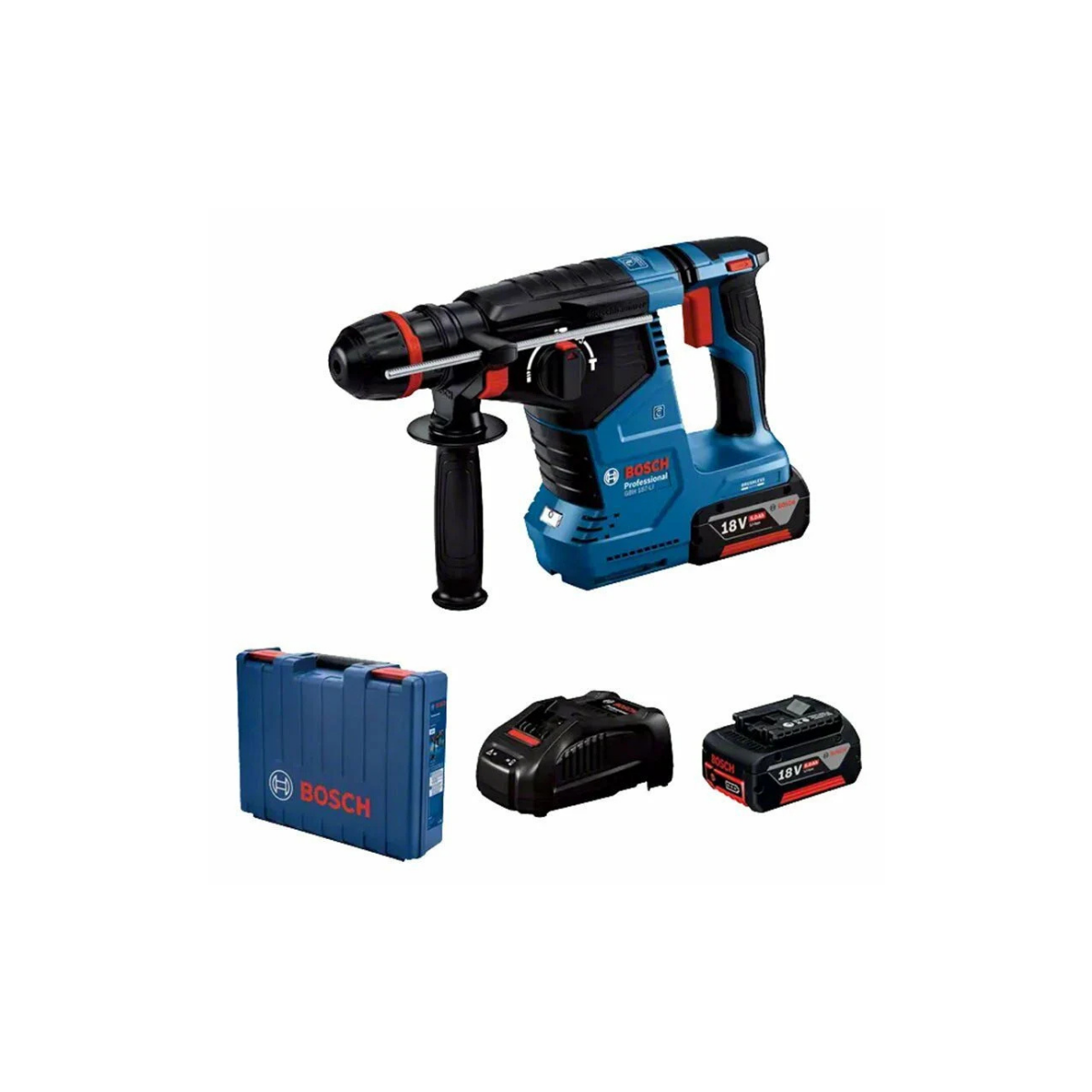 Bosch Akülü Kırıcı Delici Makine GBH 187-LI One Chuck (2 x 5,0 Ah Akü) - 0611923121