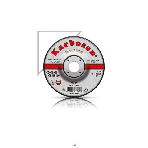 Karbosan Paslanmaz Taşlama Taşı 115 x 6.4 x 22.23 - 10 Adet