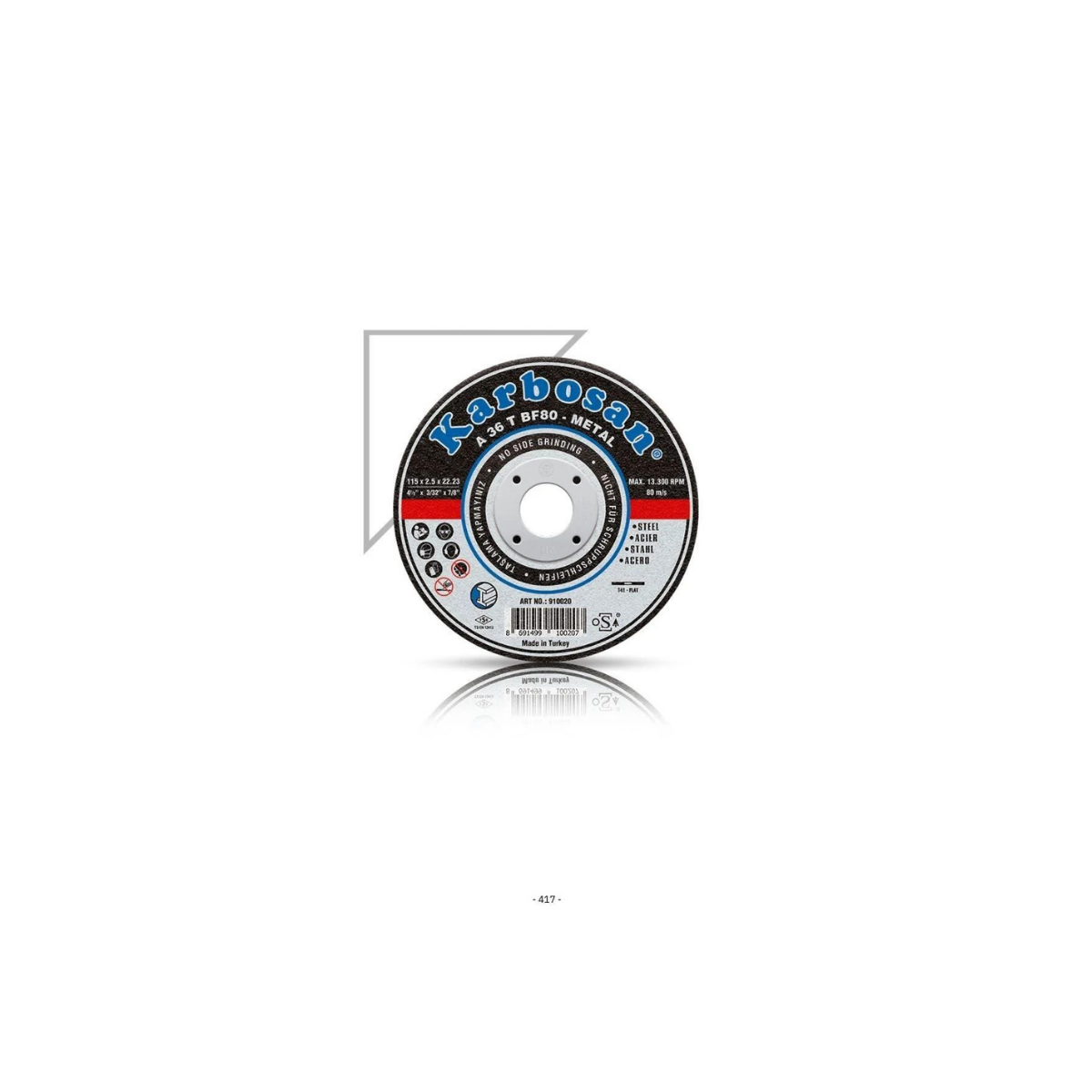 Karbosan Metal Kesme Taşı 115x3.0 - 50 Adet