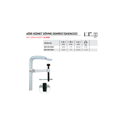 Bessey Stb100M Ağır Hizmet Dövme Demirci İşkencesi - BESSTB100M