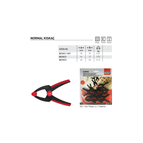Bessey Kıskaç Seti 20 Mm - BESXC1-SET