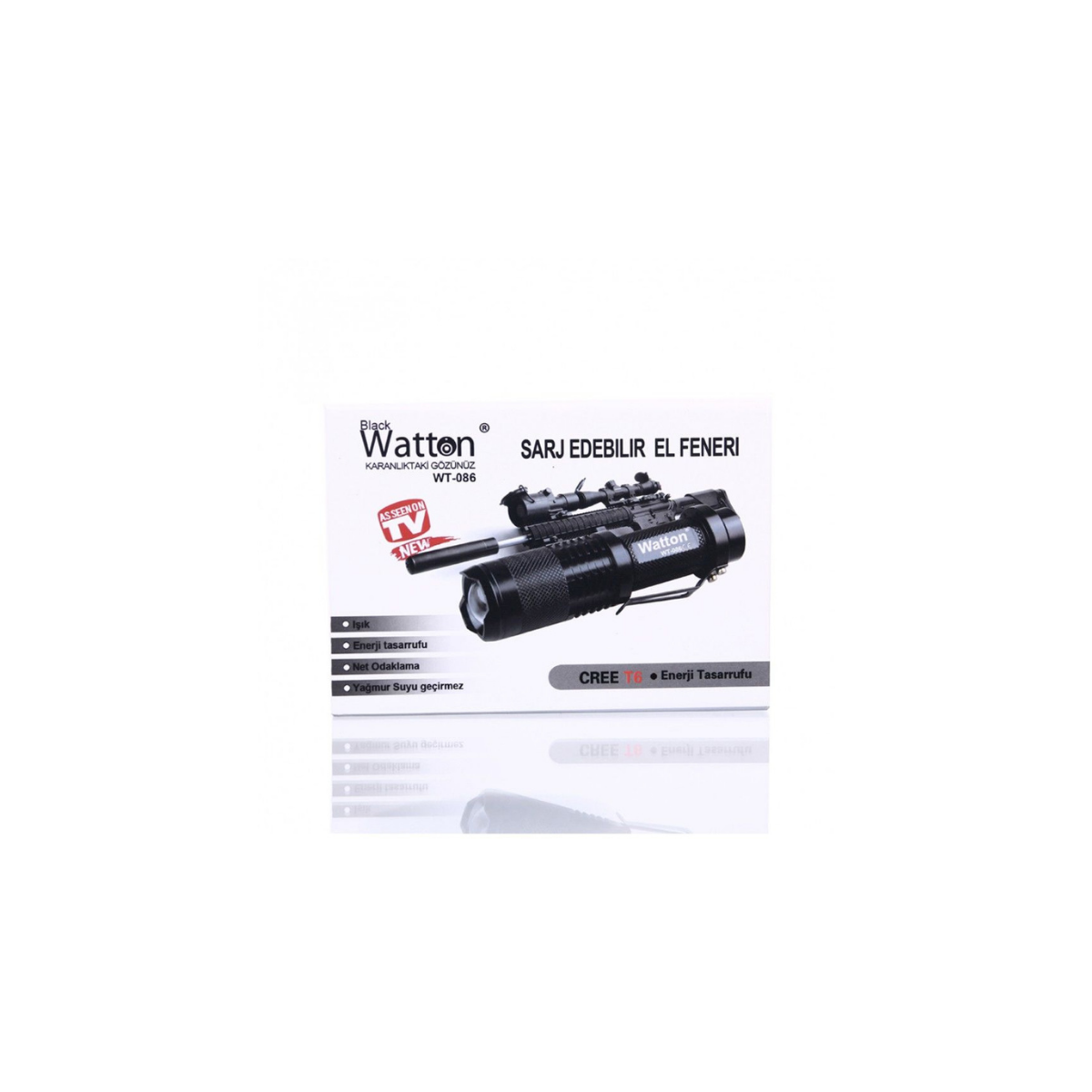 Orjinal 800 Lümen T6 Şarjlı El Feneri WT-086