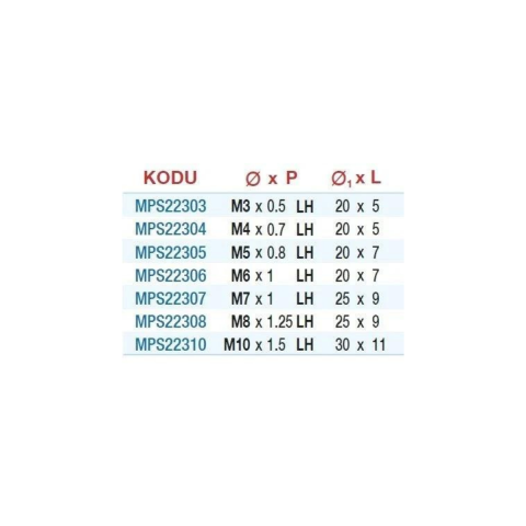 Sol Metrik Pafta Hss Dın-223 M6 x 1