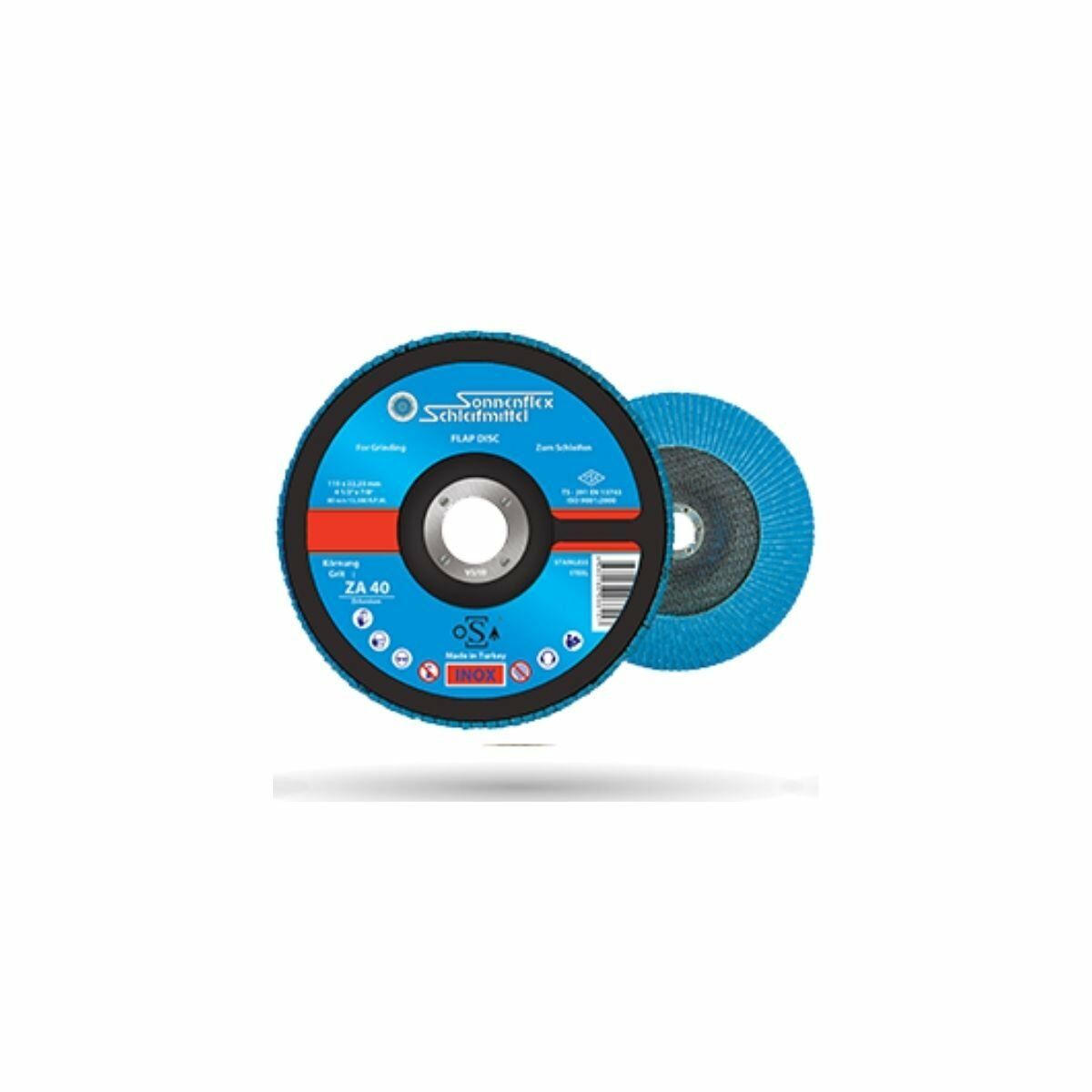 Sonnenflex Paslanmaz Flap Zımpara 115 X 22 mm ZK 60 - 10 Adet