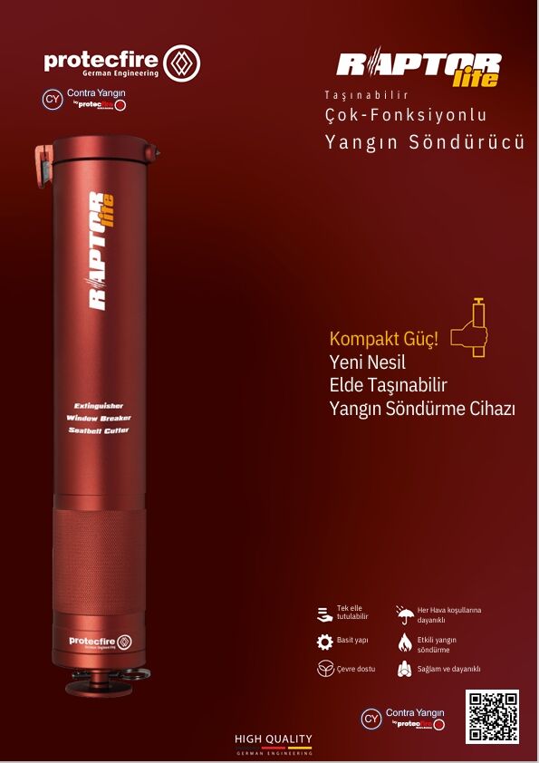 TAŞINABİLİR ÇOK FONK. YANGIN SÖNDÜRÜCÜ  RAPTORLİTE