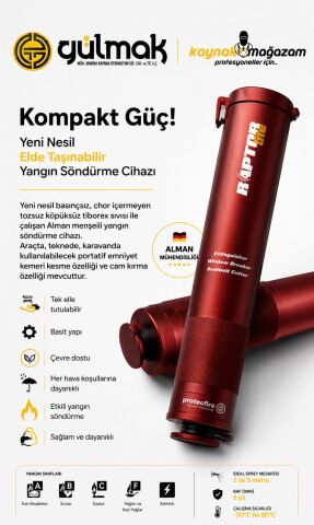 TAŞINABİLİR ÇOK FONK. YANGIN SÖNDÜRÜCÜ  RAPTORLİTE