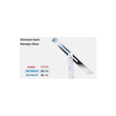 Alüminyum Ayarlı Marangoz Gönyesi 250 mm