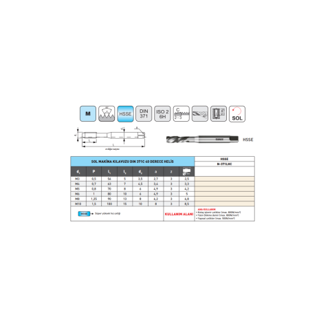 Narex M3 Sol Makine Kılavuzu Dın371C Helis Hsse