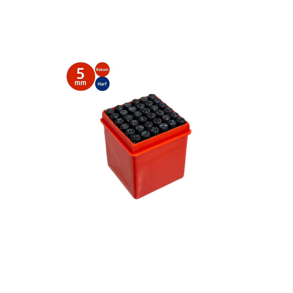 Partner PT03043 Çelik Harf Rakam Zımba Takımı 5 mm (36 Parça)