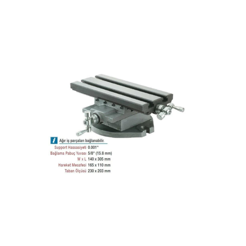 Hassas Hareketli Support Mengene / 140 x 305mm