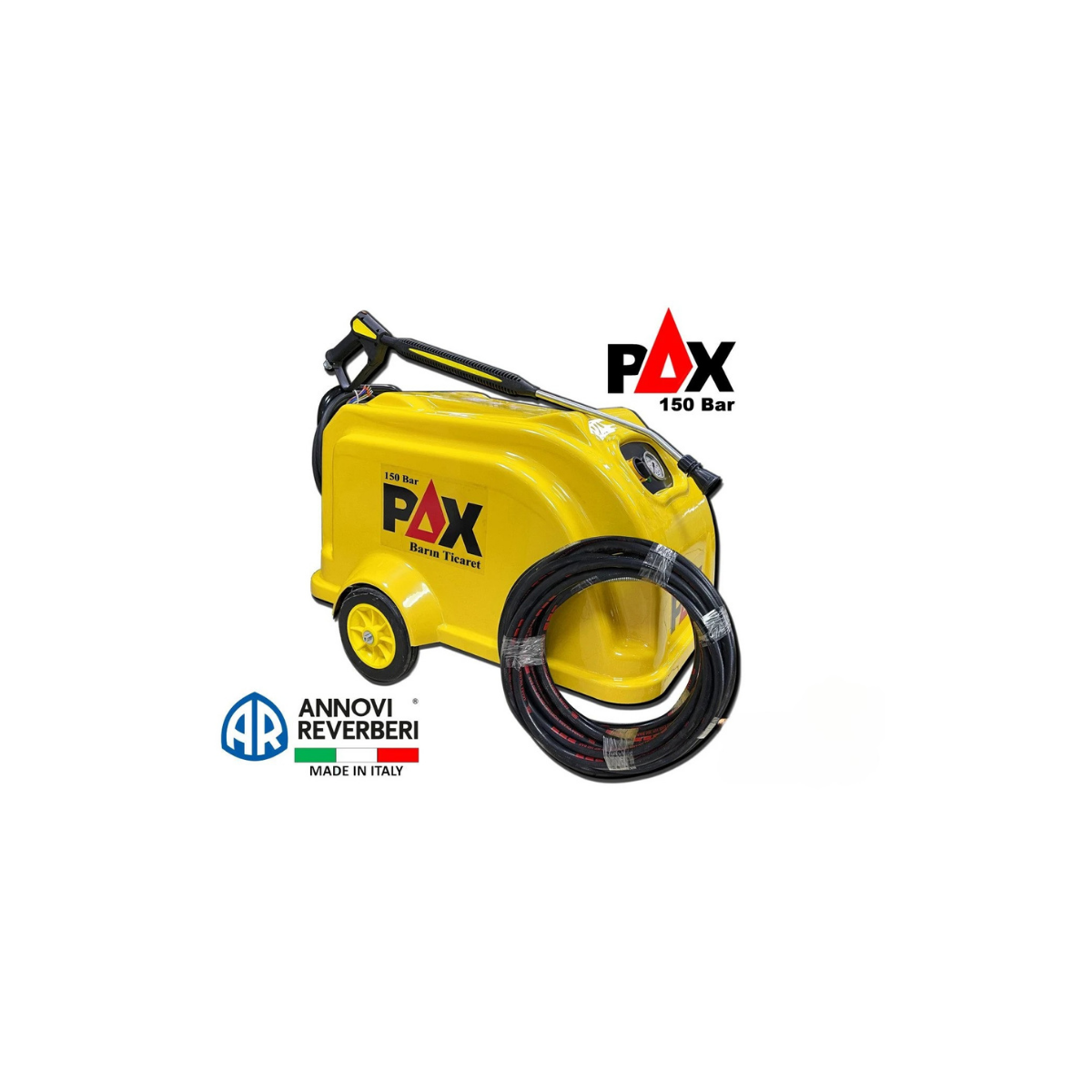 Pax 150 Bar Soğuk Oto Yıkama Makinası İtalyan Pompa Monofaze
