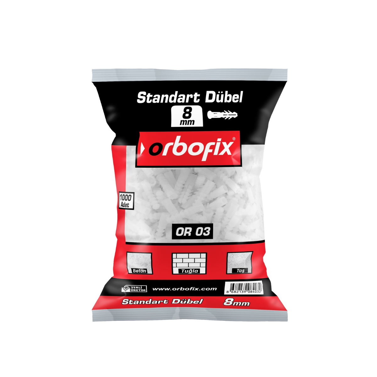 Plastik Dubel 8 MM (1000 Adet)