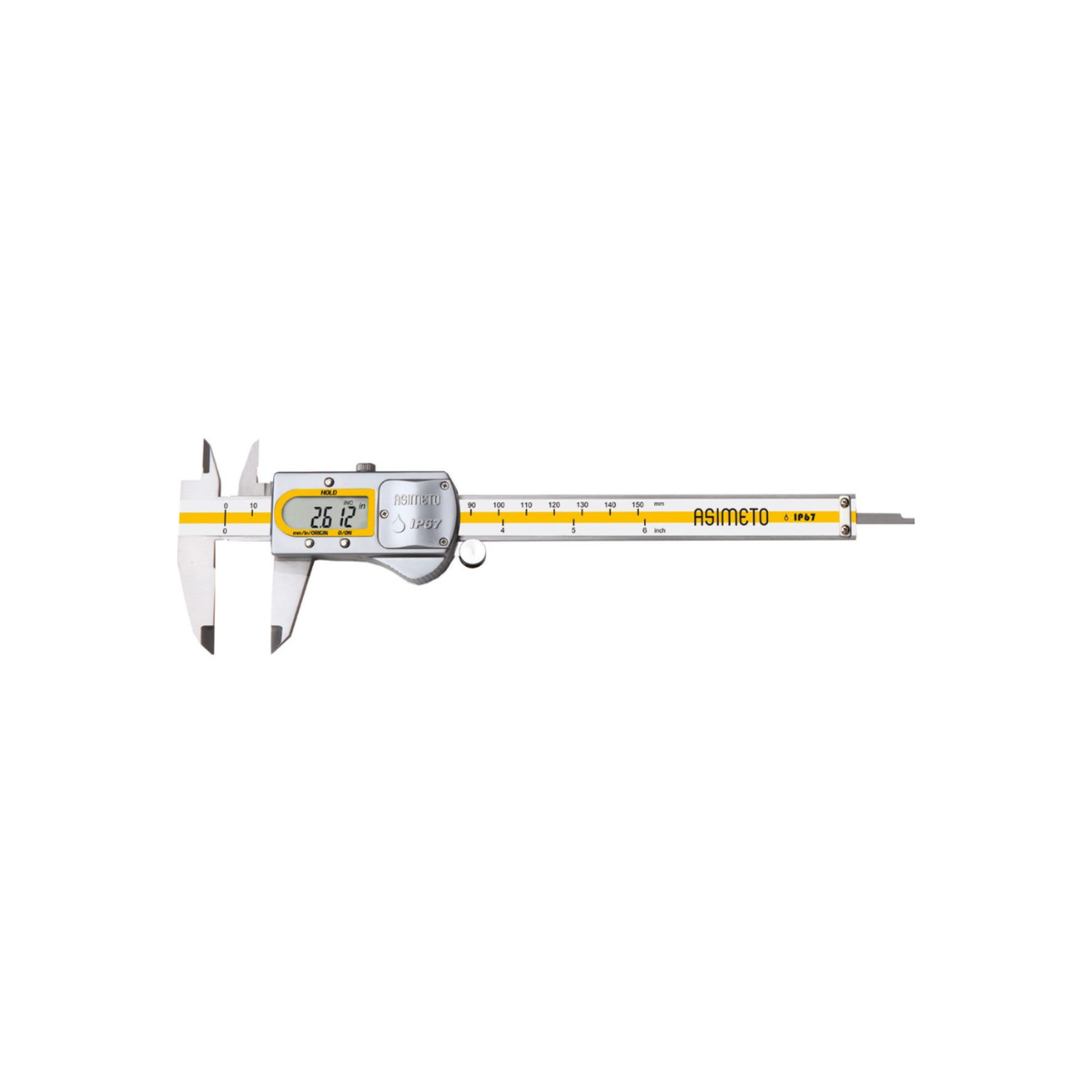Asimeto IP67 Su Geçirmez Dijital Kumpas 0-200X0,01 mm