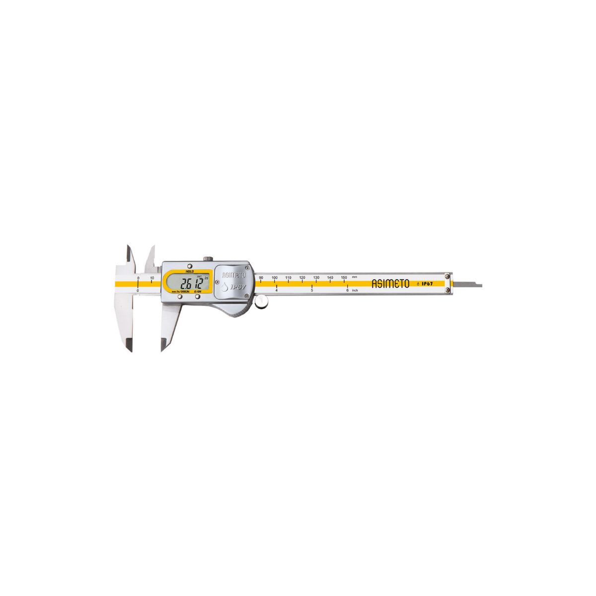 Asimeto IP67 Su Geçirmez Dijital Kumpas 0-200X0,01 mm
