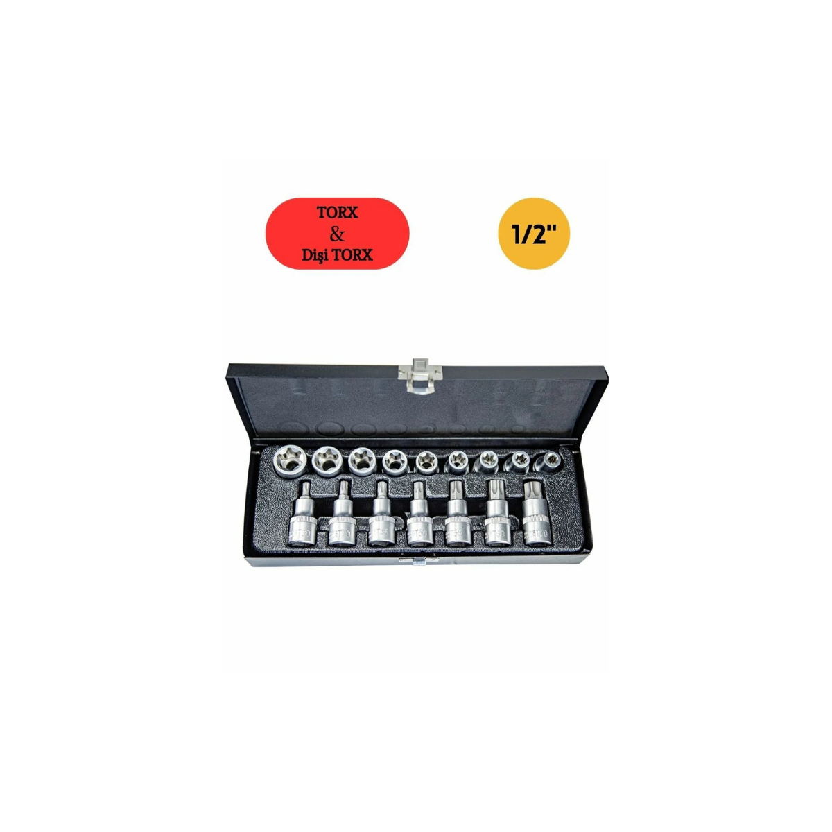Nt Tools 1/2'' Torx ve Dişi Torx (E Tipi) Lokma Anahtar Takımı NCSET83