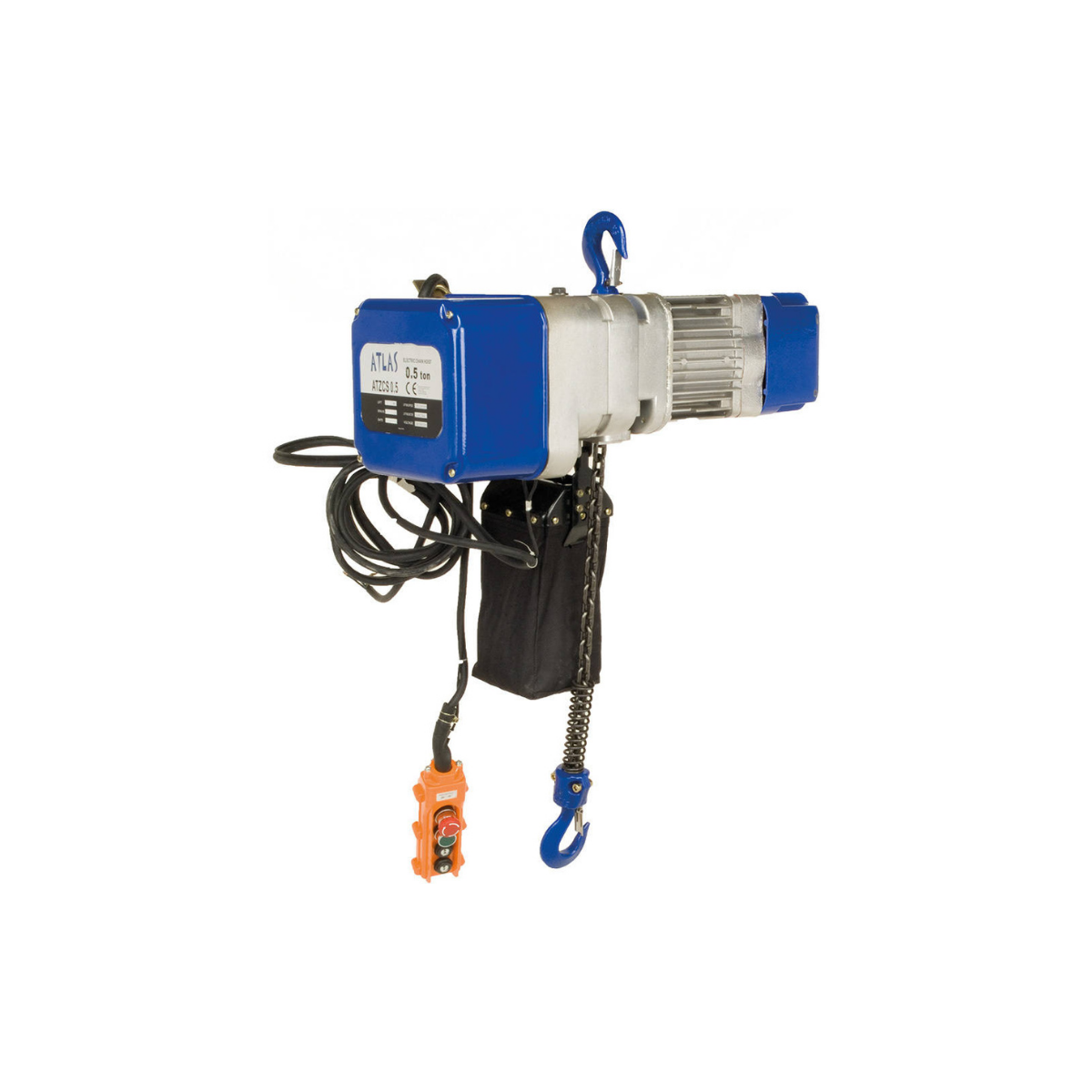 Atlas ATZCS 0.5 Çift Hızlı Elektrikli Zincirli Vinç 6m 0.5 Ton
