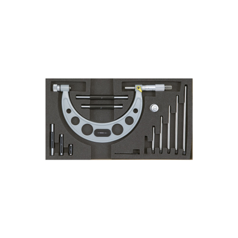 Asimeto Değiştirilebilir Çubuklu Dış Çap Mikrometre 150-300x0,01 mm