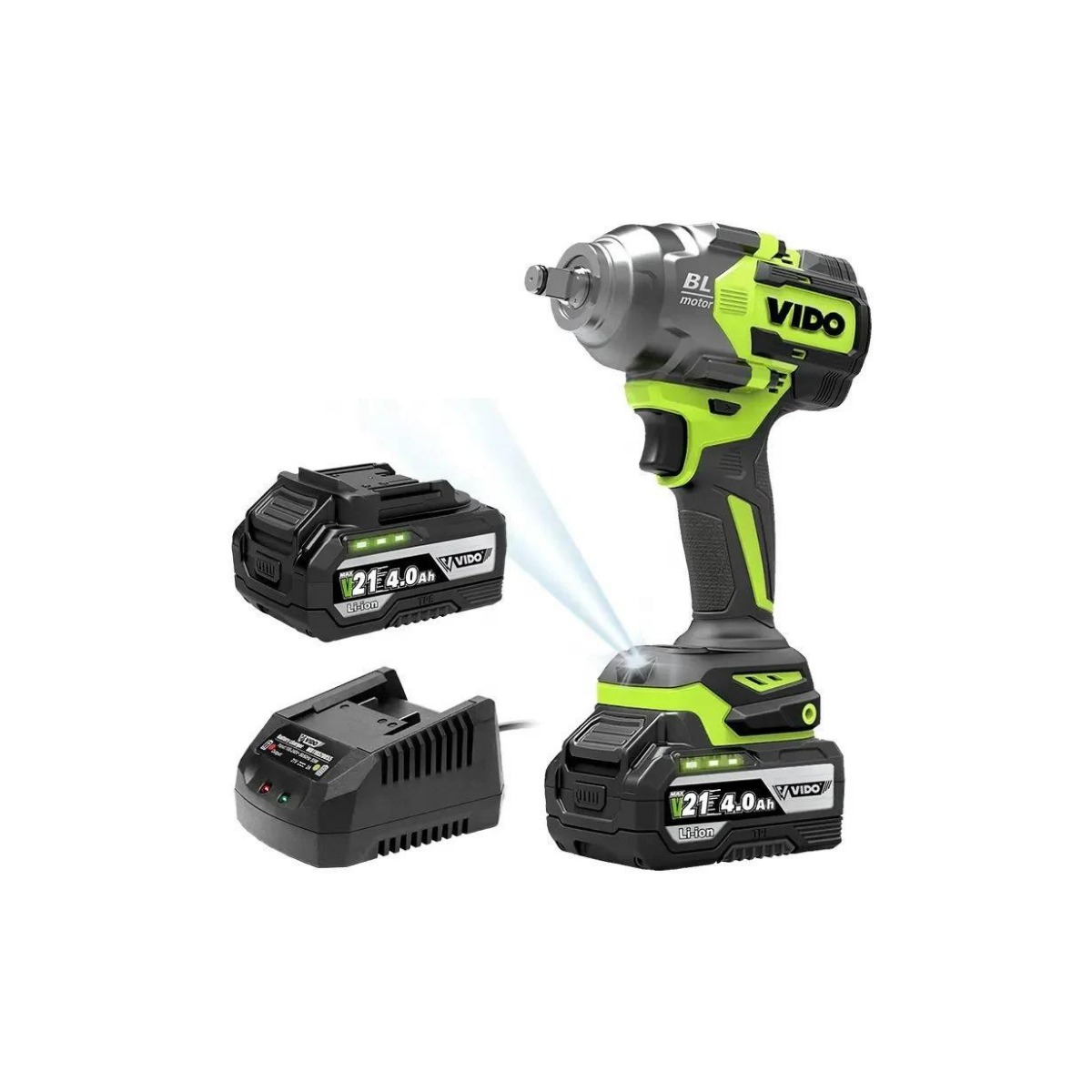 Vido 21V Çift Akülü 4.0 Ah Kömürsüz 1/2'' Somun Sökme