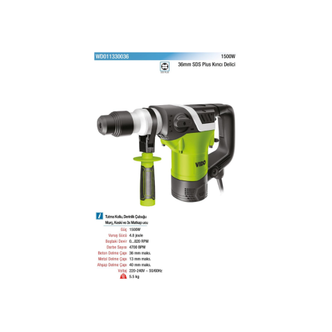 Vido Kırıcı Delici 1500W 36 mm