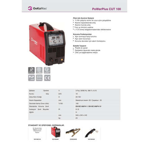 GeKaMac PoWerPlus Cut 100 Plazma Kesme Makinesi