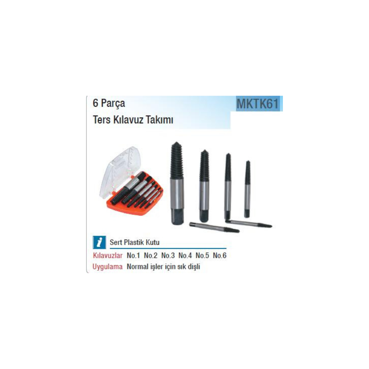 Ters Kılavuz Takımı (6 Parça)