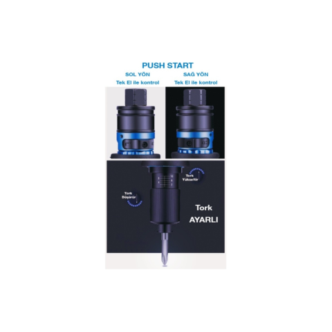 Emax ET-3165 6mm. 300 RPM Shut-Off Düz Havalı Tornavida