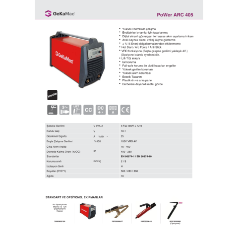 GeKaMac PoWer Arc 405 İnverter Kaynak Makinesi