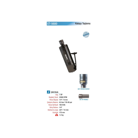 Emax ET-5680 Havalı Kalıpçı Taşlama Makinesi