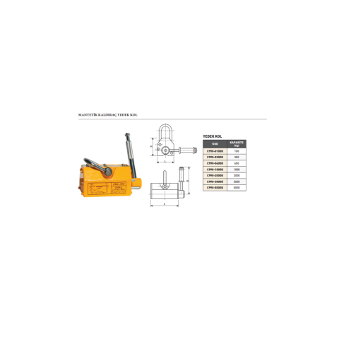 Krasnic 600 Kg Manyetik Kaldırıcı Yedek Kol C990-0600K