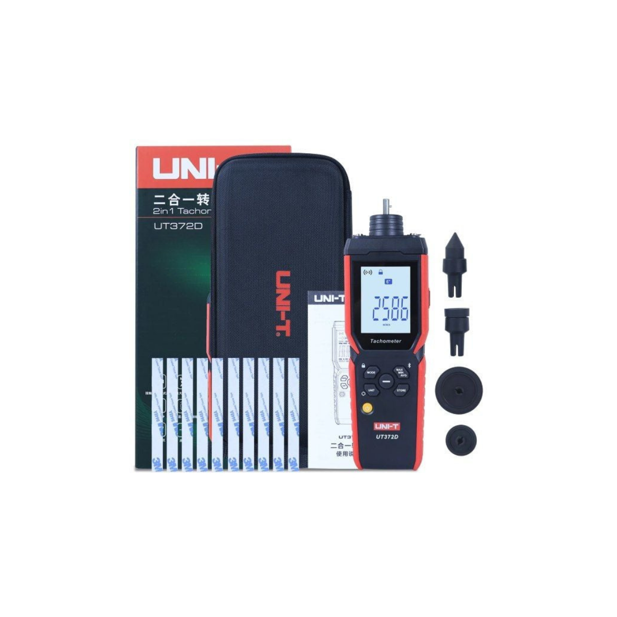 Unit UT372D Temaslı ve Temassız 2'si 1 Arada Takometre