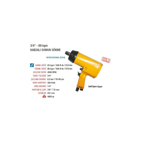 Yama AT-5060 (3/4) Havalı Somun Sökme Sıkma Makinesi 69 kgm