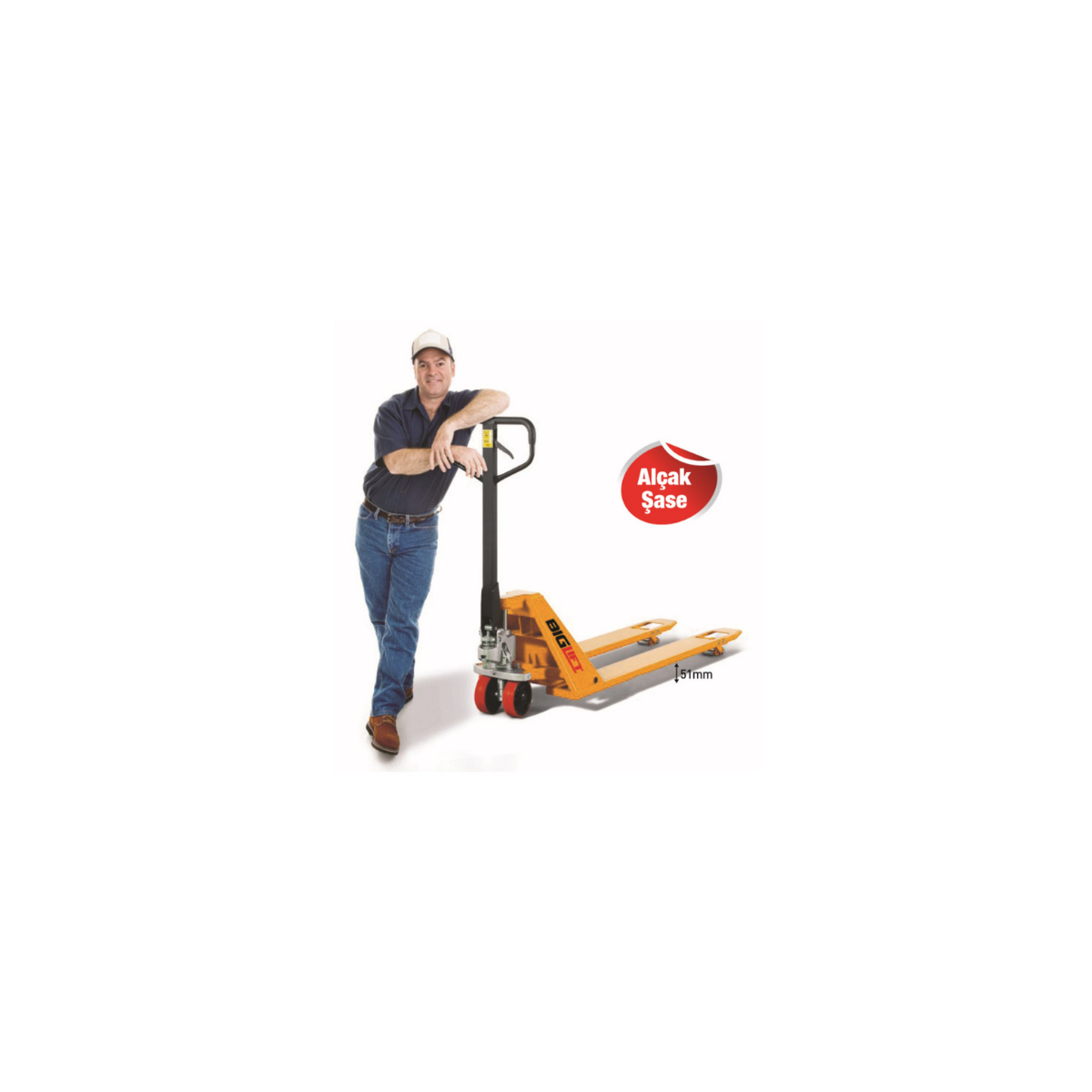 Biglift RM-AC Low 1.5 Ton Kapasiteli Alçak Şase Transpalet