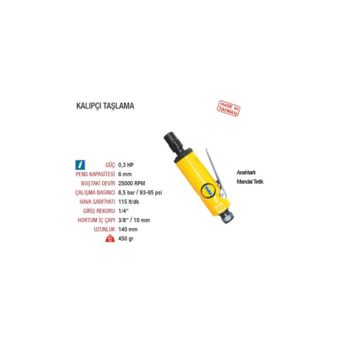 Yama AT-7032M Havalı Kalıpçı Taşlama Makinesi 6mm