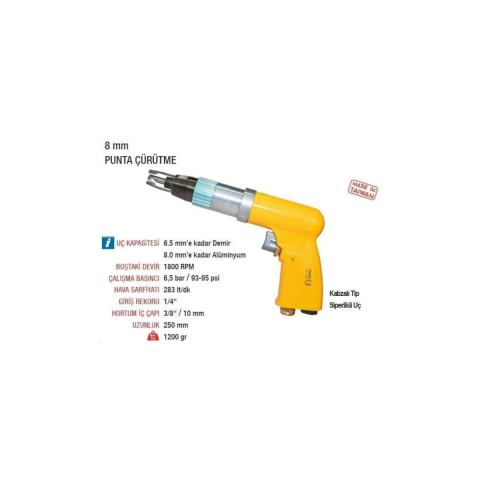 Yama AT-6054 (8mm) Havalı Punta Çürütme Makinesi