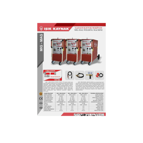Mıg Mag 260 AK Gazaltı Kaynak Makinesi Kompakt Tip